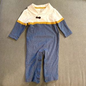 Janie and Jack Boys 12-18 month shawl collared one-piece